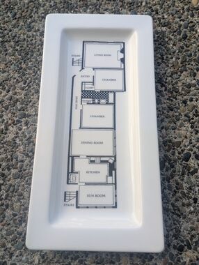 Fishs Eddy New York Railroad Apartment Layout Ceramic Tray